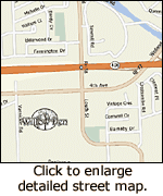 Detailed street map to Willow Den.